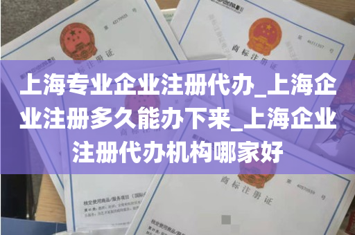 上海专业企业注册代办_上海企业注册多久能办下来_上海企业注册代办机构哪家好