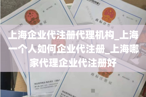 上海企业代注册代理机构_上海一个人如何企业代注册_上海哪家代理企业代注册好