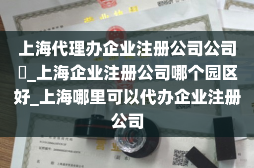 上海代理办企业注册公司公司​_上海企业注册公司哪个园区好_上海哪里可以代办企业注册公司