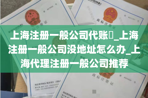 上海注册一般公司代账​_上海注册一般公司没地址怎么办_上海代理注册一般公司推荐