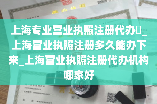 上海专业营业执照注册代办​_上海营业执照注册多久能办下来_上海营业执照注册代办机构哪家好