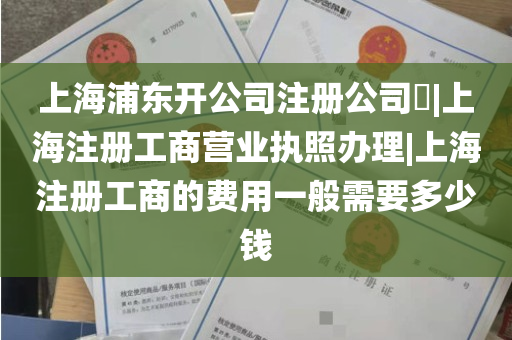 上海浦东开公司注册公司​|上海注册工商营业执照办理|上海注册工商的费用一般需要多少钱
