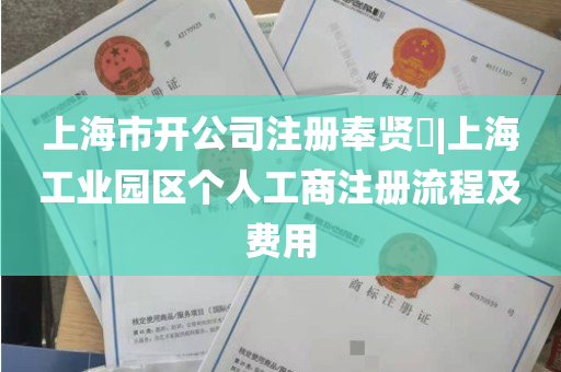 上海市开公司注册奉贤​|上海工业园区个人工商注册流程及费用