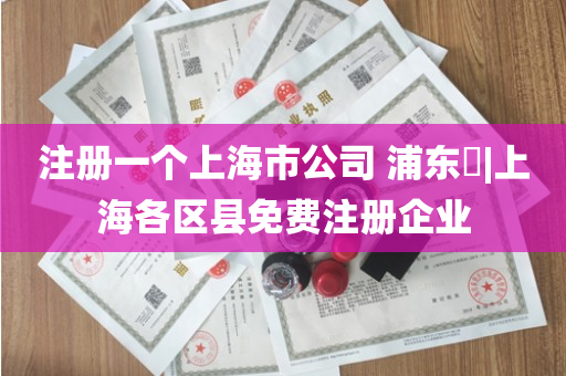 注册一个上海市公司 浦东​|上海各区县免费注册企业