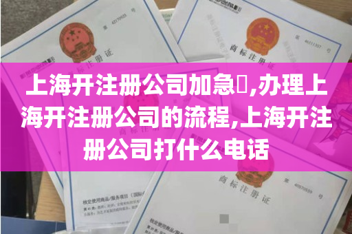 上海开注册公司加急​,办理上海开注册公司的流程,上海开注册公司打什么电话