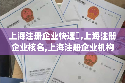 上海注册企业快速​,上海注册企业核名,上海注册企业机构
