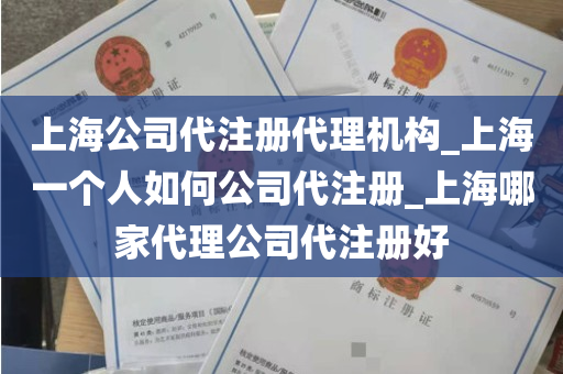 上海公司代注册代理机构_上海一个人如何公司代注册_上海哪家代理公司代注册好
