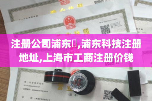 注册公司浦东​,浦东科技注册地址,上海市工商注册价钱