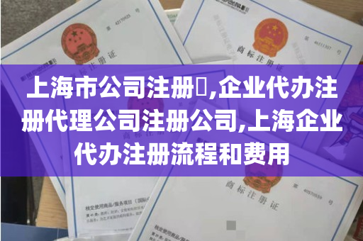 上海市公司注册​,企业代办注册代理公司注册公司,上海企业代办注册流程和费用