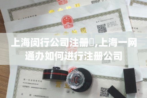上海闵行公司注册​,上海一网通办如何进行注册公司