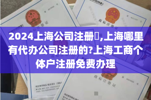 2024上海公司注册​,上海哪里有代办公司注册的?上海工商个体户注册免费办理