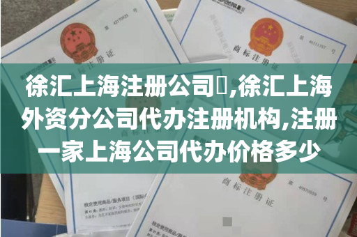 徐汇上海注册公司​,徐汇上海外资分公司代办注册机构,注册一家上海公司代办价格多少