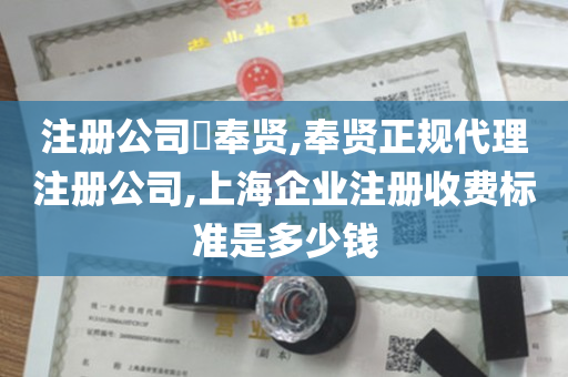 注册公司​奉贤,奉贤正规代理注册公司,上海企业注册收费标准是多少钱