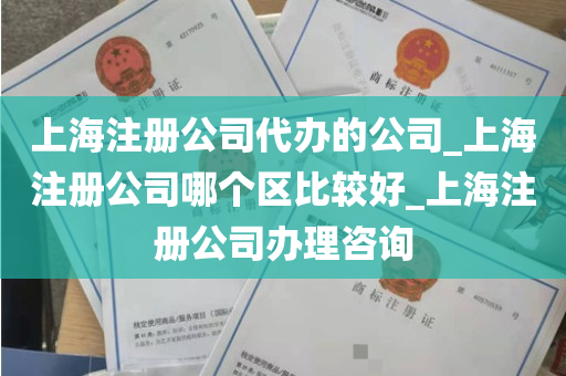 上海注册公司代办的公司_上海注册公司哪个区比较好_上海注册公司办理咨询
