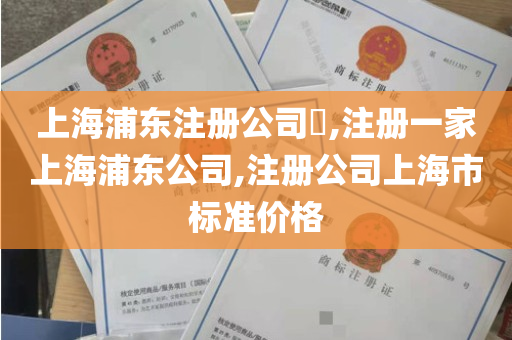 上海浦东注册公司​,注册一家上海浦东公司,注册公司上海市标准价格