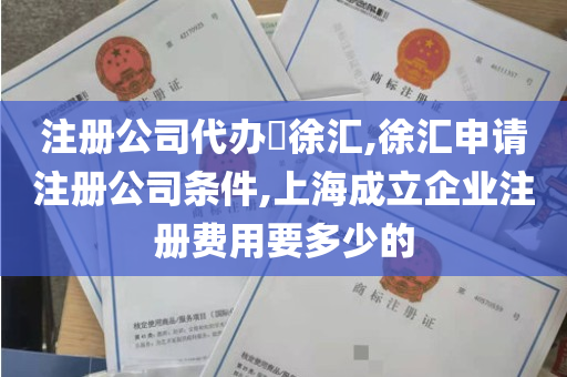 注册公司代办​徐汇,徐汇申请注册公司条件,上海成立企业注册费用要多少的