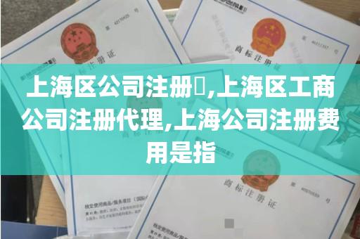上海区公司注册​,上海区工商公司注册代理,上海公司注册费用是指