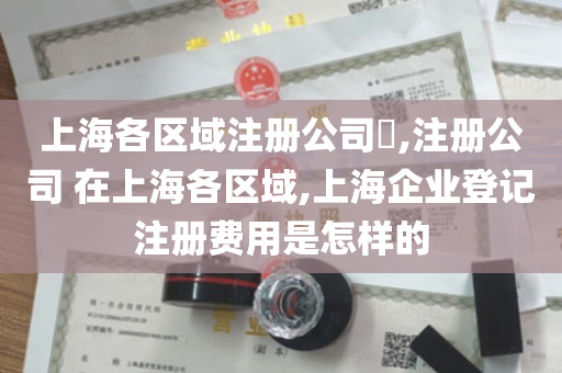 上海各区域注册公司​,注册公司 在上海各区域,上海企业登记注册费用是怎样的