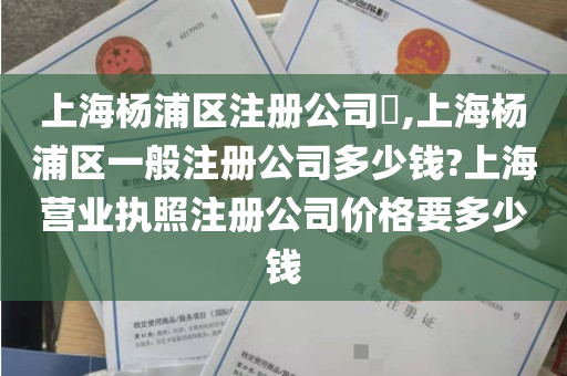 上海杨浦区注册公司​,上海杨浦区一般注册公司多少钱?上海营业执照注册公司价格要多少钱