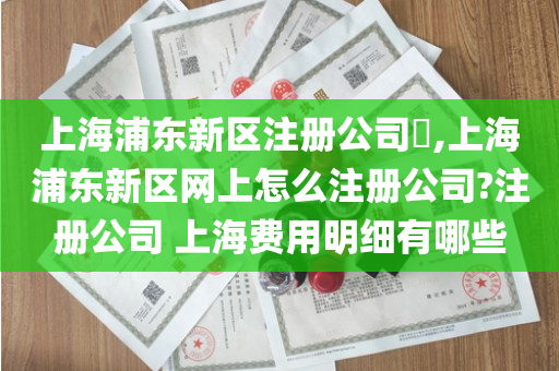 上海浦东新区注册公司​,上海浦东新区网上怎么注册公司?注册公司 上海费用明细有哪些